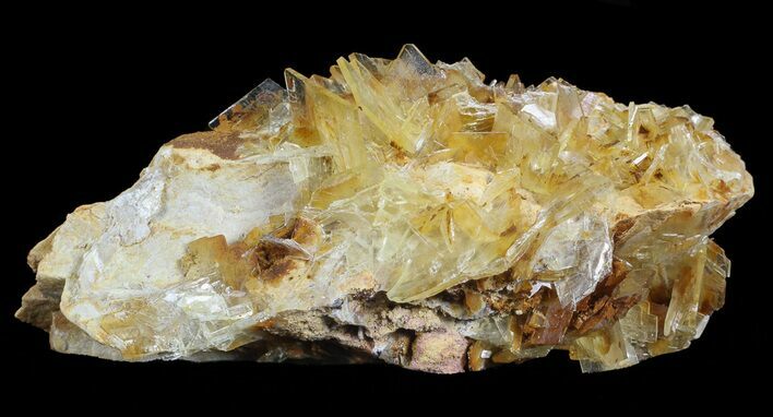 Yellow Barite Crystal Cluster - Peru #64130